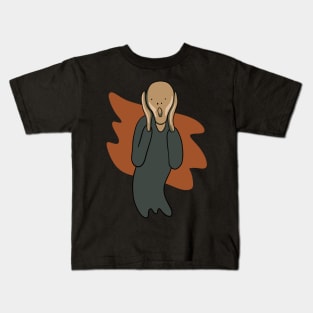 Edvard Munch Scream Isolated Minimal Kids T-Shirt